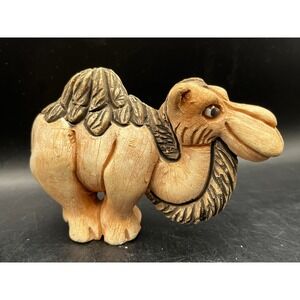 Vtg Uruguay Rinconada Camel Figurine Rustic Desert Animal Decor 4" x 3" Folk Art